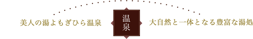 美人の湯よもぎひら温泉 温泉 大自然と一体となる豊富な湯処
